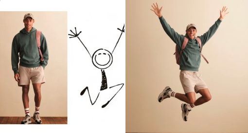 Nano banana prompt: Copy pose from anything - Example 4 Copy pose from anything - AI generated example 4 showcasing realistic figurine transformation from photo